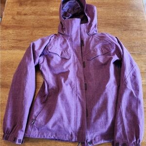 Marmot Purple Full Zip Waterproof Jacket Women's Small Coat Fleece Vents Hiking